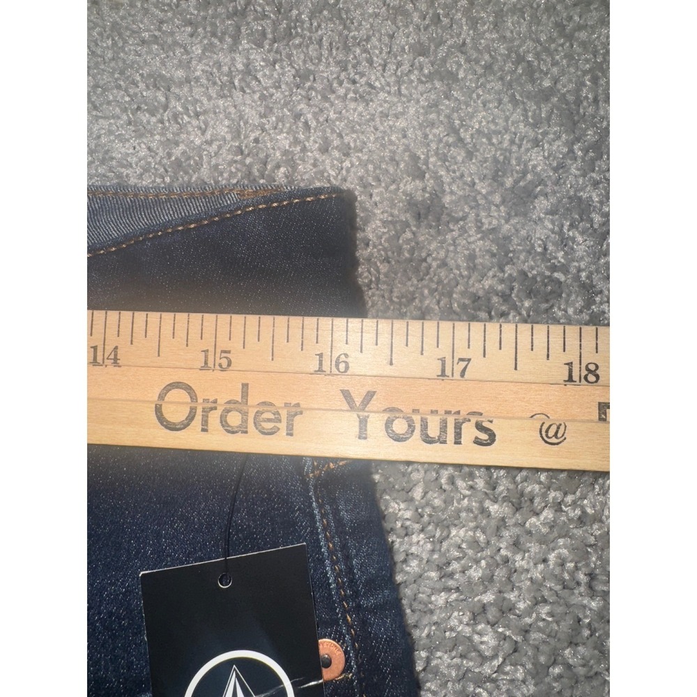 Volcom Vorta Slim Straight Stretch Denim Jeans Blue Mens Size 32x30 NEW - Picture 6 of 10